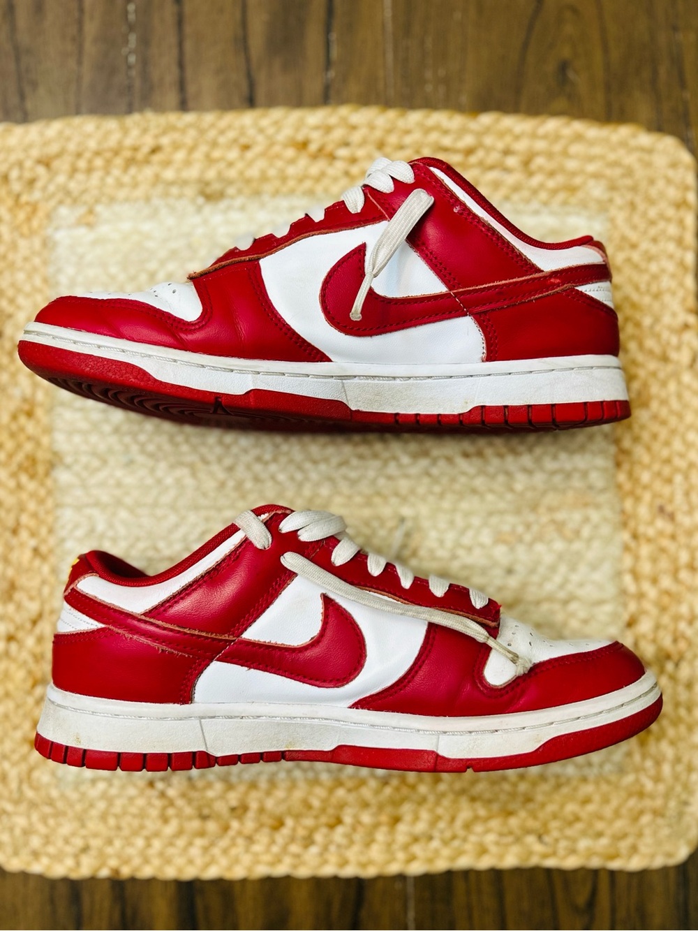 Women’s Nike Red White Dunks Size 7